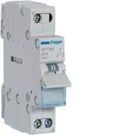 SFT125 - 1-pole, 25A Centre Off Modular Changeover Switch with Top Common Point
