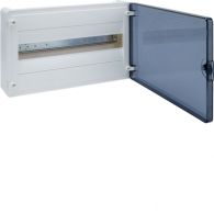 VS118TTQ - Small distributor,golf,surface,1row,IP40,18M,QC-terminal,N+PE,transparent door