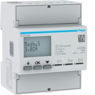 ECR180T - 1 Phase kWhmeter direct 3x80A 4M MODBUS