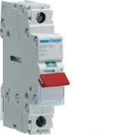 SBR164 - 1-pole, 63A Modular Switch 50mm² with Red Toggle
