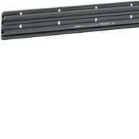 SL200801 - Sockelleistenkanal-Unterteil 3 Kammern aus PVC zu SL 20x80mm schwarz