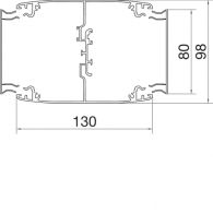 DAS28028009016 - Deckenanschlusssäule 2-seitig Spannbereich 2,8-3,1m DA200 L=2,75m verkehrsweiß
