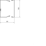 LFS6010009016 - Leitungsführungskanal aus Stahlblech LFS 60x100mm verkehrsweiß