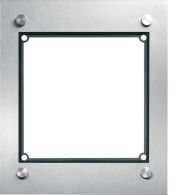 REM101X - Modesta Rahmen 1/1 Edelstahl matt, inklusive UP-Kasten