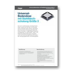 Bild Universal-Bodendose mit Stahlblechschalung Größe 3 | Hager Schweiz