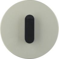 10012004 - Cover plate toggle f.rot. switch/spring-return push-B,R.cl,steel/black