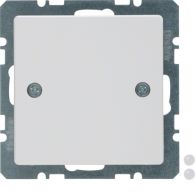 10096079 - Blind plug centre plate, screw-on, Q.x, p. white velvety