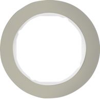 10112014 - Frame 1gang, R.classic, stainless steel/p. white, metal matt finish