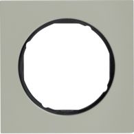 10112204 - Frame 1gang, R.3, stainless steel/black