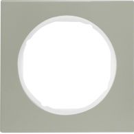 10112214 - Frame 1gang, R.3, stainless steel/p. white