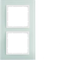 10126909 - Glass frame 2gang, B.7, p. white/p. white matt