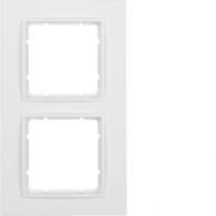 10126919 - Frame 2gang, B.7, p. white, matt, plastic