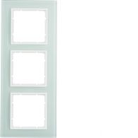 10136909 - Glass frame 3gang, B.7, p. white/p. white matt