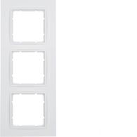 10136919 - Frame 3gang, B.7, p. white, matt, plastic