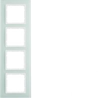 10146909 - Glass frame 4gang, B.7, p. white/p. white matt