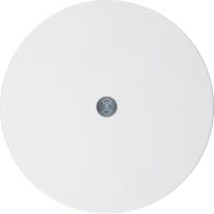 10192089 - Centre plate for cable out., R.1/R.3/R.classic, p. white glossy