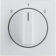 10841909 - Centre plate rot. knob for 3-step switch, S.1/B.3/B.7, p. white, matt, plastic