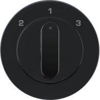 10842045 - Centre plate rot. knob for 3-step switch, R.1/R.3, black glossy