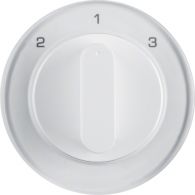 10842089 - Centre plate rot. knob for 3-step switch, R.1/R.3, p. white glossy