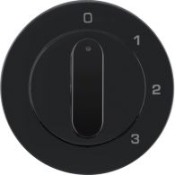 10962045 - Centre plate rot. knob for 3-step switch, neut. pos., R.1/R.3, black glossy