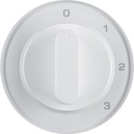 10962089 - Centre plate rot. knob for 3-step switch, neut. pos., R.1/R.3, p. white glossy