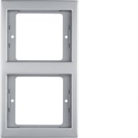 13237004 - Frame 2gang vert., K.5, stainless steel, metal matt finish