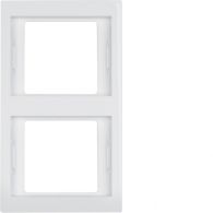 13237009 - Frame 2gang vert., K.1, p. white glossy