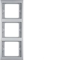 13337004 - Frame 3gang vert., K.5, stainless steel, metal matt finish