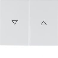 14357109 - Rocker 2gang imprinted arrow symbol, K.1, p. white glossy