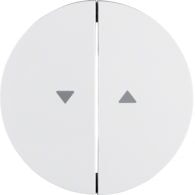 16252089 - Rocker 2gang imprinted arrow symbol, R.1/R.3, p. white glossy