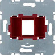 454001 - Supporting plate red mounting device 1gang for modular jack, com-tech