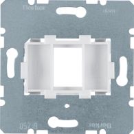 454002 - Supporting plate white mounting device 1gang for modular jack, com-tech