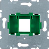 454004 - Supporting plate green mounting device 1gang for modular jack, com-tech