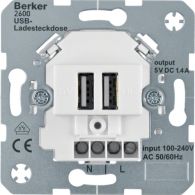260009 - 230 V USB charging soc. out., com-tech, p. white, matt, plastic