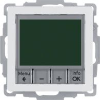 20446089 - Thermostat, NO contact, centre plate, time-controlled, Q.1, p. white velvety