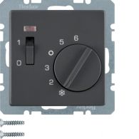 20306086 - Thermostat, NC contact, centre plate, rocker switch, Q.1/Q.3, ant. velvety lacq.