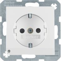 41091909 - SCHUKO soc.out. LEDorient.,enhncd contact prot.,screw-in lift term.,S.1/B.3/7,wh