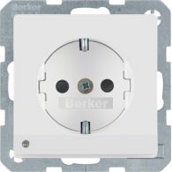 41096089 - SCHUKO soc.out. LEDorient.,enhncd contact prot.,screw-in lift term.,Q.x,wh velv