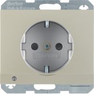 41097004 - SCHUKO soc.out. LED orient.,enhncd contact prot.,screw-in lift ,K5,steel,lacq