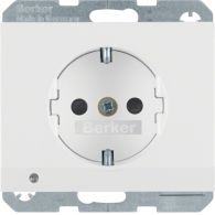 41097009 - SCHUKO soc.out. LED orient.,enhncd contact prot.,screw-in lift term.,K.1,p.wh
