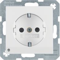41098989 - SCHUKO soc.out. LEDorient.,enhncd contact prot.,screw-in lift term.,S.1/B.3/7,wh