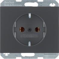 47157006 - Schuko socket outlet K.1 anthracite matt lacquered
