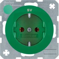 47432003 - SCHUKO soc. out. &quot;SV&quot; imprint, R.1/R.3, green glossy