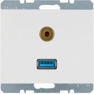 3315397009 - USB/3.5 mm audio soc. out., K.1, p. white glossy