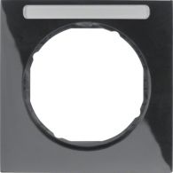10112235 - Frame 1gang, lab. field, R.3, black glossy