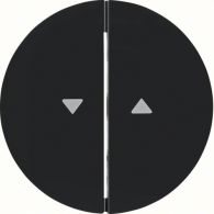 16252045 - Rocker 2gang imprinted arrow symbol, R.1/R.3, black glossy