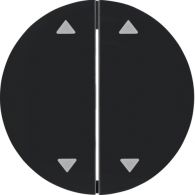 16442045 - Rocker 2gang imprinted arrows symbol, R.1/R.3, black glossy