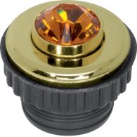 19650203 - Push-button Topaz, TS Crystal, gold glossy