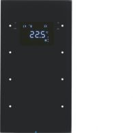75643055 - Touch sensor 3gang thermostat, display, intg bus coupl. unit,KNX-R.3, glass bl.