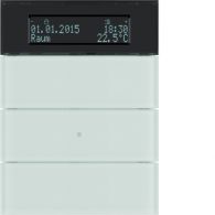 75663590 - B.IQ push-button 3gang thermostat, display, KNX - B.IQ, glass p. white
